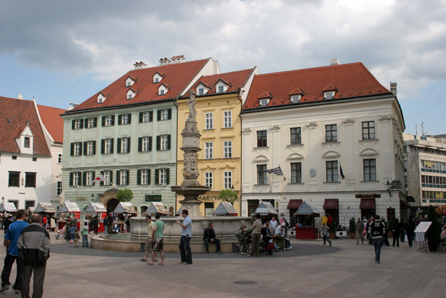 Bratislava central square. Slovakia.